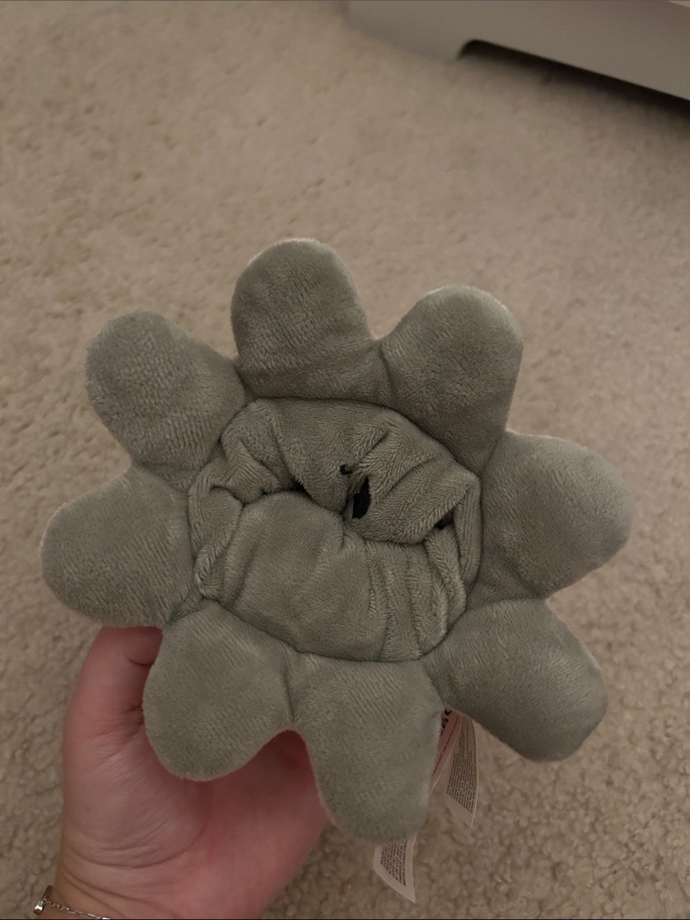 Reversible Pink and GreyEmoji Octopus Plush - Picture 4 of 8